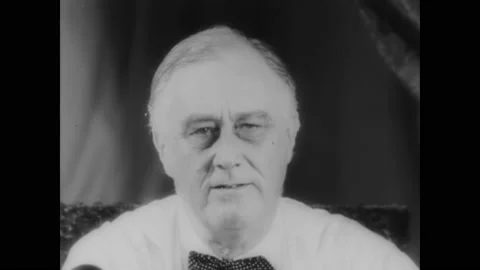 1943 - FDR notes that Mussolini has a sense of his own imminent defeat, and he Stock Footage 221860695