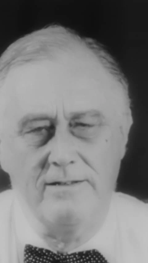 1943 - FDR notes that Mussolini has a sense of his own imminent defeat, and he Stock Footage 287568914