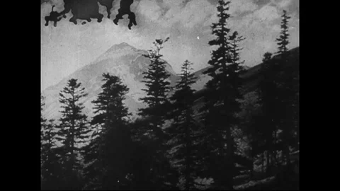 1943 - A mine and a tree falling in a forest and oilfield and a steelworks are Stock Footage 86407247
