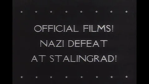 1943-Nazis defeated in Stalingrad including 24 generals Stock Footage