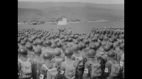 1943 - Political and military leaders meet for the Casablanca Conference, Stock Footage