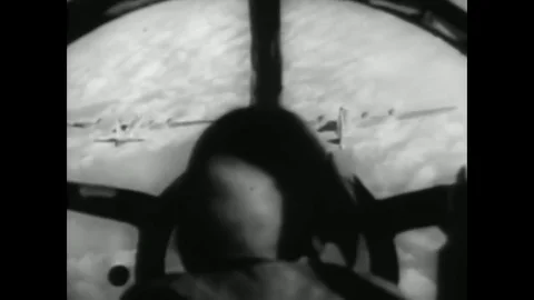 1944 - The 21st Bomber Command bombs Tokyo, Japan in World War 2. Stock Footage