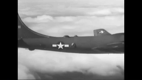 1944 - Animation is used to show how the gun turrets on a B-29 function. Video stock 90403928