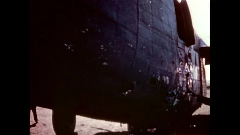 1944-Consolidated B-24 / Italy / 1944 Stock Footage