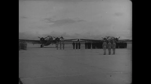1944-French Air Force / Military Training / Second World War / 1944 Stock Footage