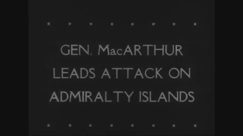 1944 - General Douglas MacArthur leads the attack on the Admiralty Islands Stock Footage 82533737