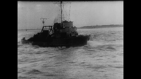 1944-German Navy / English Channel / Europe / 1944 Stock Footage