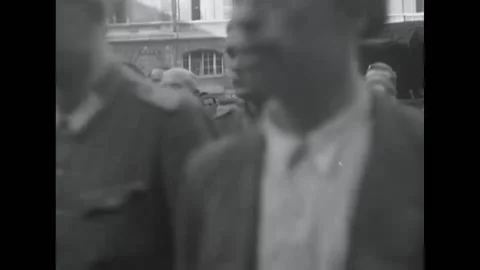 1944 - German soldiers surrender in Paris and are questioned by the French Stock Footage 173398312