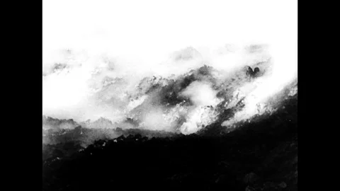 1944-Mount Vesuvius / Volcanic Eruption / Italy / 1944 Video stock 77826199