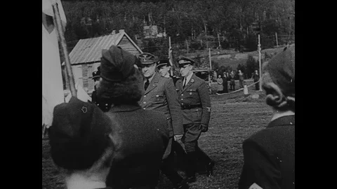 1944-Nasjonal Samling / Youth Organization / Norway / 1944 Stock Footage