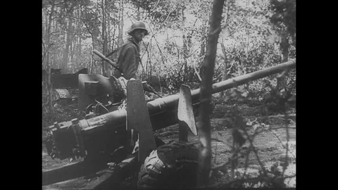 1944-Operation Overlord / Second World War / American Soldier / France / 1944 Stock Footage 77894986