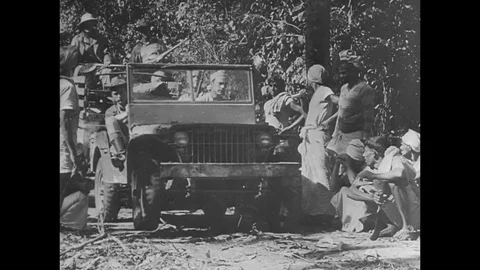 1944-Pacific War / Military Camp / Myanmar / 1944 Stock Footage