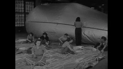 1944-Second World War / Rubber Manufacturing / War Economy / 1944 Stock Footage 77913389