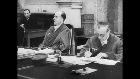1944-Show Trial / 20 July Plot / Roland Freisler / Volksgerichtshof / Germany / Stock Footage