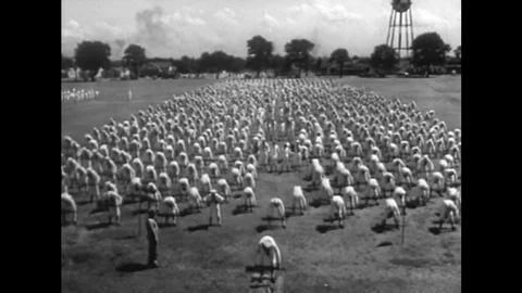 1944 - Two brothers begin basic training for the US Navy, and one writes home Video stock 146475403