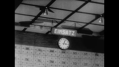 1944-Wehrmacht / Command Post Centre / Germany / Second World War / 1944 Stock Footage 77874980