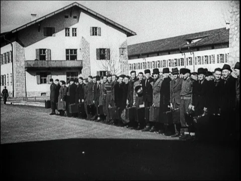 1945-3rd Reich / Barracks / Schutzstaffel / Germany / 1945 Stock Footage 77902535