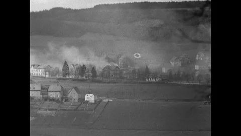 1945-Air Attack / Schmallenberg / Germany / 1945 Stock Footage