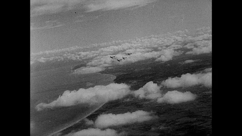 1945-Air Attack / Second World War / Germany / 1945 Stock Footage 77990684
