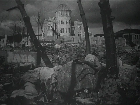 1945-Atomic Bomb / Destruction / Hiroshima / 1945 Stock Footage