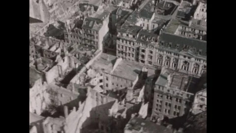 1945-Bomb Damage / End of War / Berlin / 1945 Stock Footage