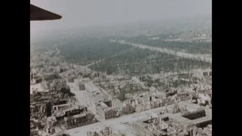 1945-Bomb Damage / End of War / Berlin / 1945 Stock Footage