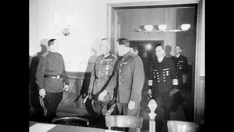 1945-Capitulation / End of War / Germany / May 8, 1945 Stock Footage