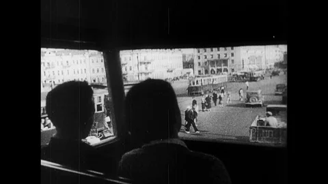 1945-City View / Moscow / USSR / 1939 - 1945 Stock Footage