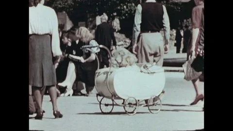 1945-Civilian / End of War / Germany / 1945 Stock Footage