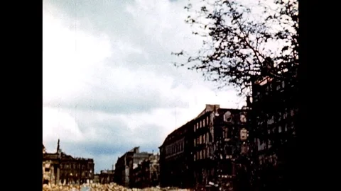 1945-Cleanup Efforts / TrÙmmerfrau / Berlin / 1945 Stock Footage