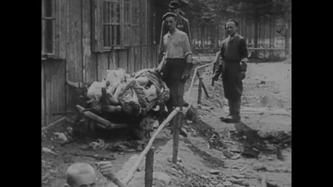 1945-Concentration Camp / Liberation / 1945 Stock Footage 77909359