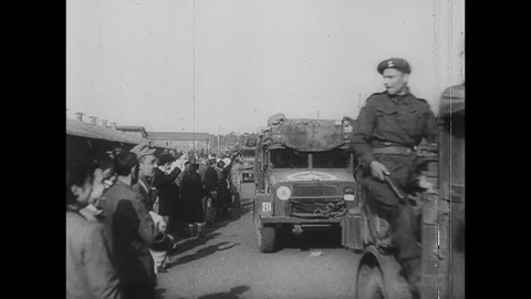 1945-Concentration Camp / Second World War / Germany / 1945 Stock Footage