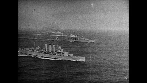1945-Cruiser / British Navy / Second World War / 1939 - 1945 Stock Footage 77984340