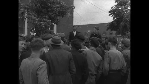 1945-Displaced Person Camp / Essen / Germany / 1945 Stock Footage