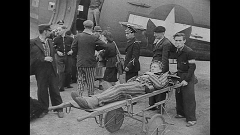 1945-End of War / French Refugee / 1945 Stock Footage