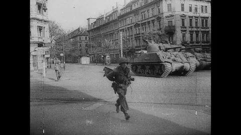 1945-End of War / Leipzig / Germany / 1945 Stock-Footage 77890376