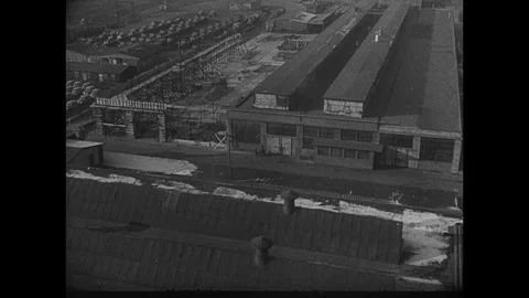 1945-Ford Plant / Cologne / Germany / 1945 Stock Footage