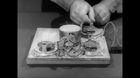 1945 - The function of the bellows of a Japanese paper balloon bomb are Stock Footage 89578100