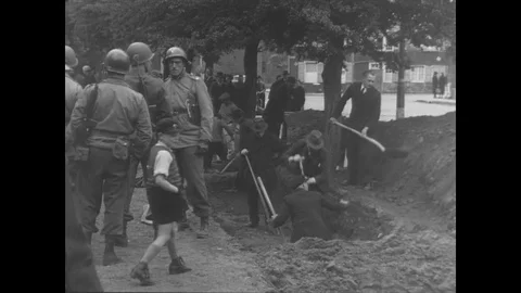 1945-Funeral / Victim / National Socialism / Germany / 1945 Stock Footage