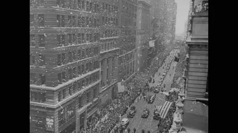 1945 - General Wainwright, a war hero with victories in Corregidor, is Stock Footage 159138090