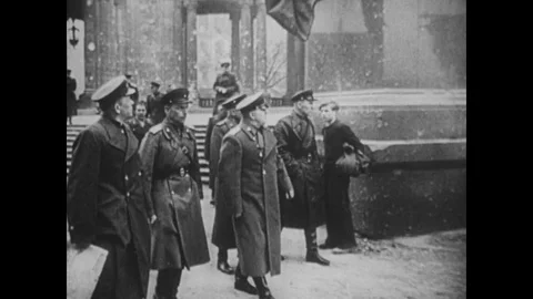 1945-Georgy Zhukov / Visiting / Berlin / 1945 Stock Footage