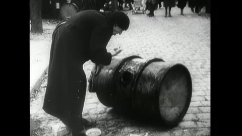 1945 GERMAN POPULATION AFTER THE BATTLE OF BERLIN Stock Footage 287625087