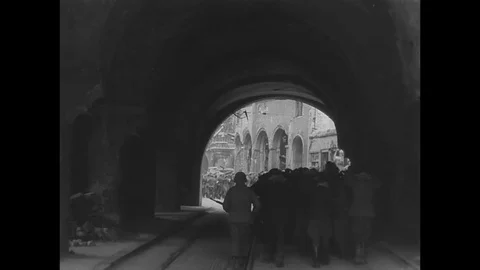 1945-German Prisoner of War / Munich / Germany / 1945 Stock Footage