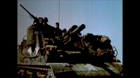 1945-G.I. / Howitzer / Germany / Apr 8, 1945 Stock Footage