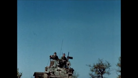 1945-G.I. / M3 Stuart / Germany / Apr 9, 1945 Video stock 77825551