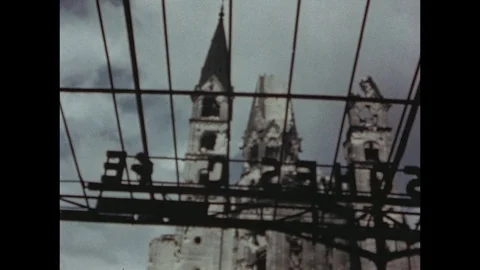 1945-Kaiser Wilhelm Memorial Church / Berlin / 1945 Stock Footage