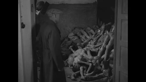 1945-KZ Dachau / War Crime / Germany / 1945 Stock Footage