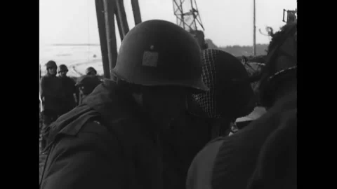 1945 - Major General Maxwell D. Taylor and Brigadier General Gerald Higgins Stock Footage 164531127