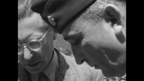 1945-Military Government / Investigator / Berchtesgaden / Germany / 1945 Stock Footage