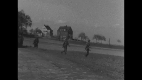 1945-Mine Clearance / US Army / Germany / 1945 Stock Footage